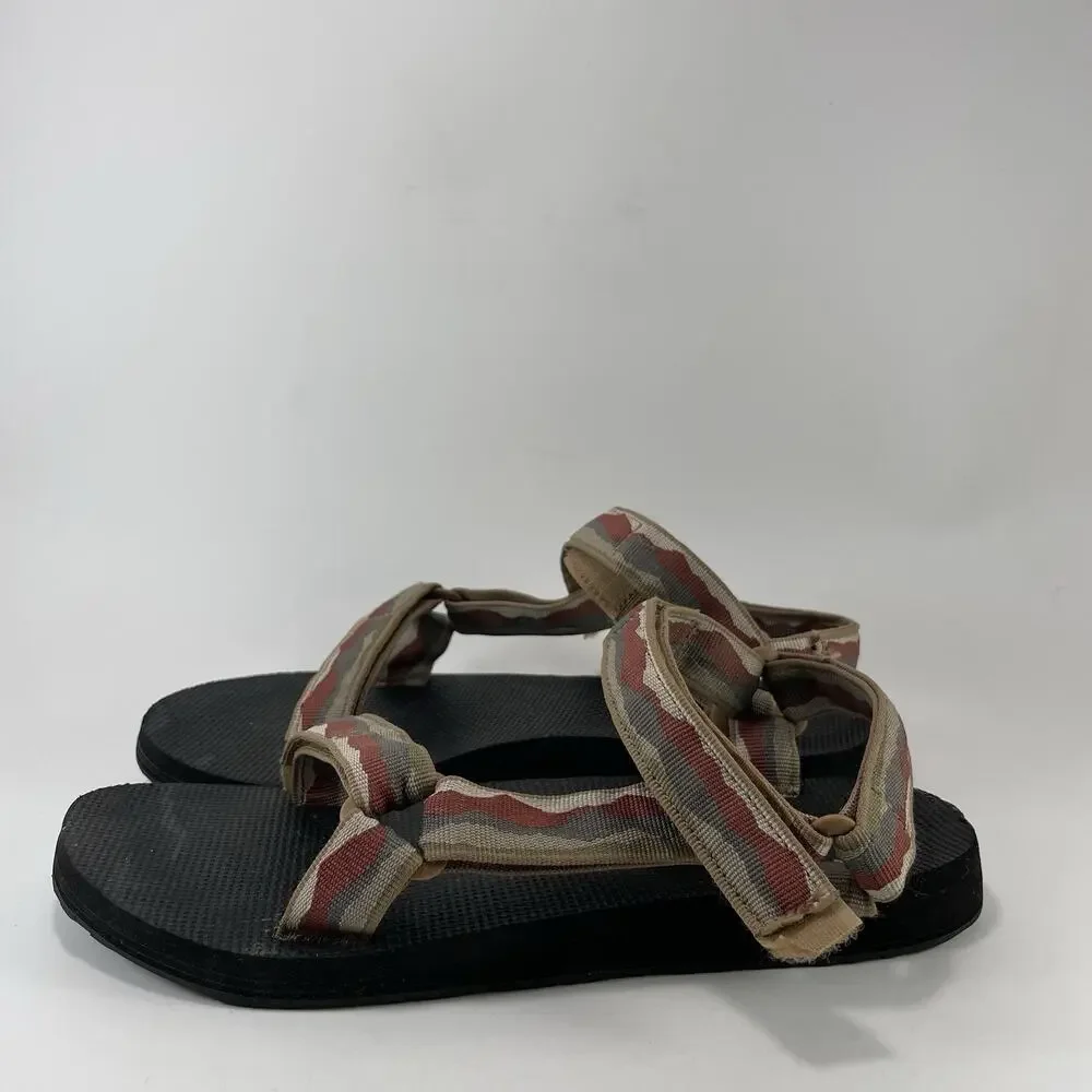 Teva Original Universal Sport Sandals Womens Size 9 Brown Tan Strappy Active